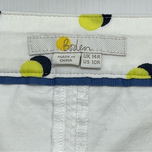 Boden white cotton zip button 2 pocket mini skirt, size 10 US. - Picture 5 of 7